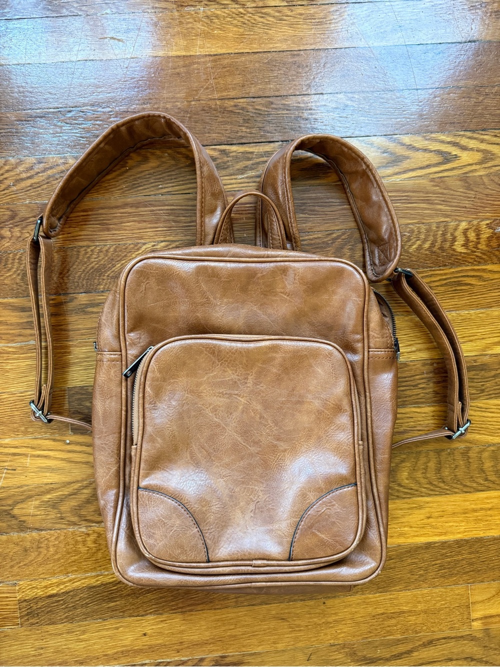 Italian Leather Backpack with Laptop Sleeve